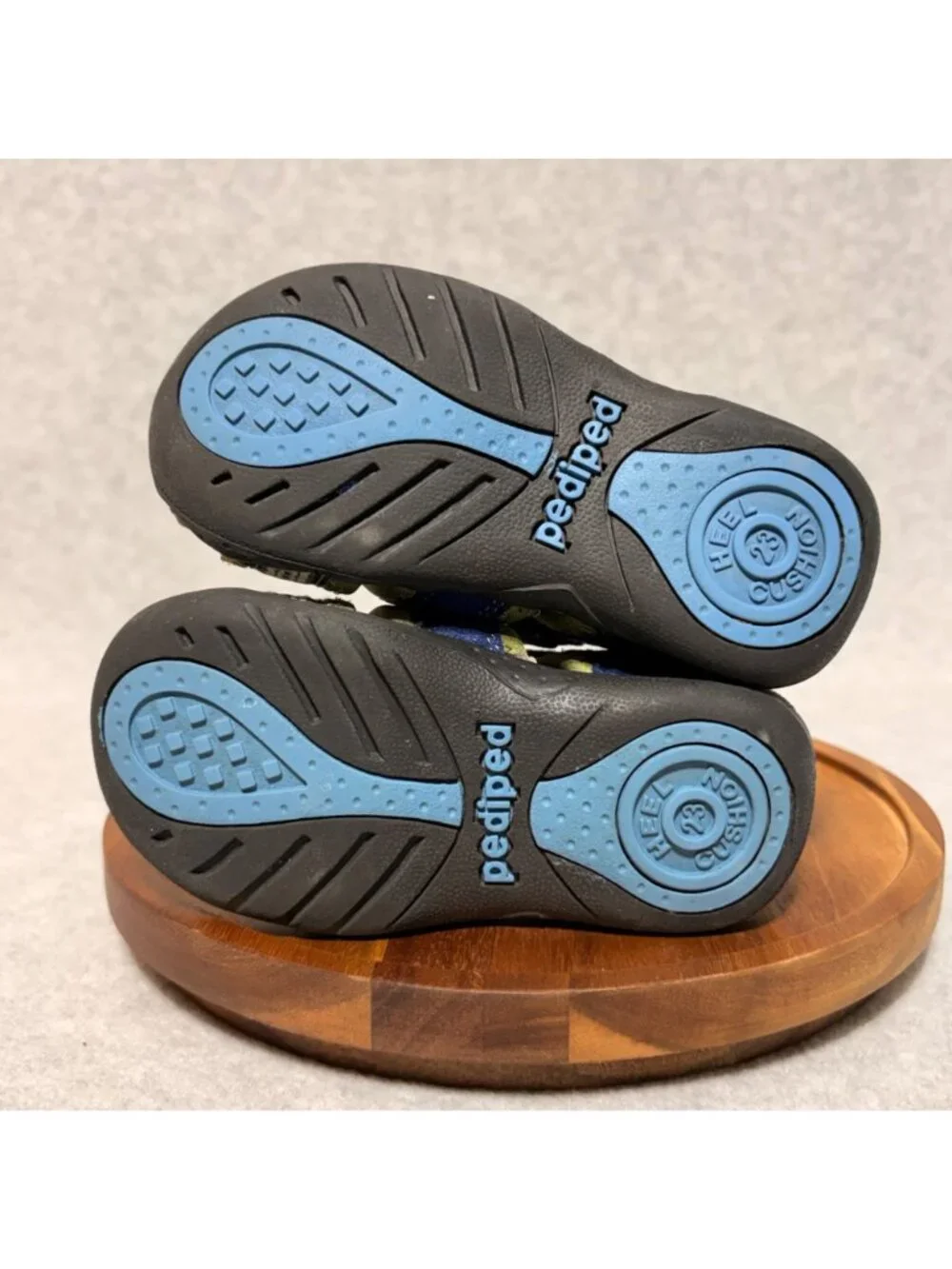 PEDIPED Boys Sandals Toddler Size 7 Sahara Sandals Blue Green - Picture 6 of 12